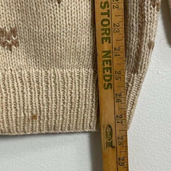 J. Christopher Knit Cardigan Sweater Button Down Women's Size L Biege High Neck - Picture 3 of 12